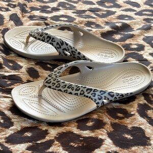 CROCS Women's Sandals with Leopard Print
